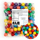 The Hampton Popcorn Company 1 Inch Gumballs, 220 Count Bulk Bag, Assorted Fruit Flavors