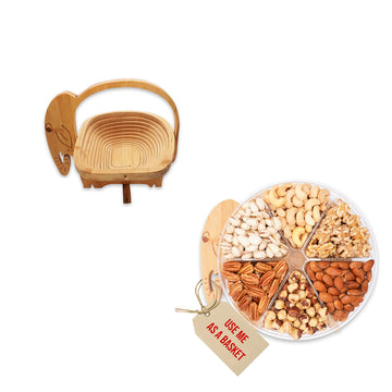 Secret Gardens Gourmet Gift Baskets Turns Into Basket Healthy Dried Fruit And Nuts Fresh Gift For Thanksgiving, Christmas, Birt