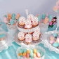 40Pcs Silly Goose Party Cupcake Toppers Wafer Paper Goose Birthday Party Decorations Kids Baby Boy Girl Party Cake Decorations