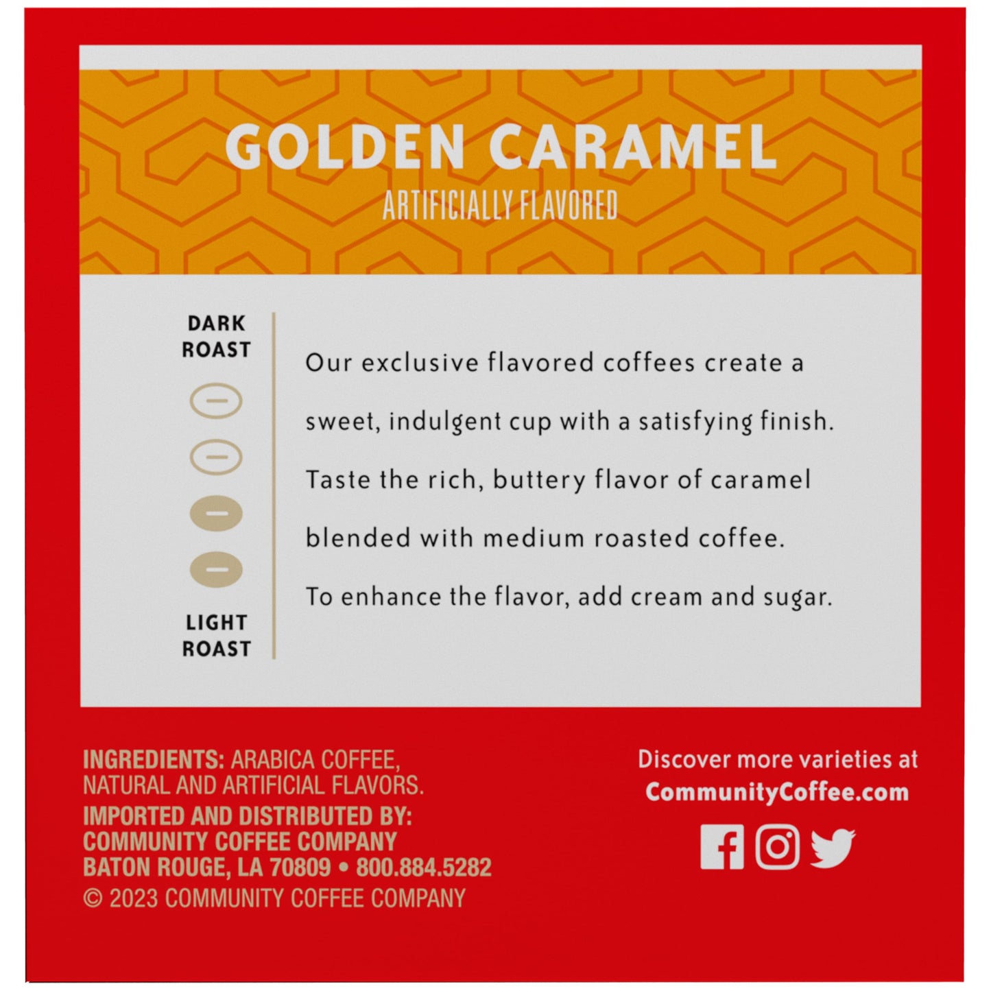 Community Coffee Caramel Cookie Butter Flavored Medium Roast K-Cup Coffee Pods, 12 Count