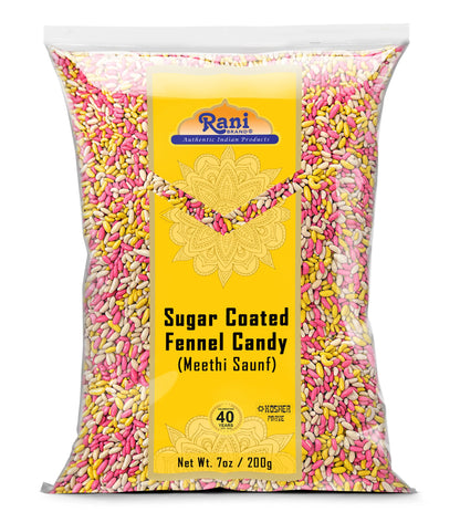 Rani Sugar Coated Fennel Candy 7oz (200g) ~ Indian After Meal Digestive Treat | Vegan | Gluten Friendly | NON-GMO | Kosher | Ind