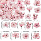 Ephlyn 50Pcs Edible Flowers Cake Topper Cupcake Toppers Wedding Themed Party Baby Shower Birthday Party Cupcake Picks Anniversar