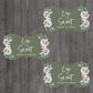 Andaz Press Cupcake Topper Kit, Floral Blossoms Design, 18-Pack, 2.25 x 1.30 inches, Sage Green with Cream