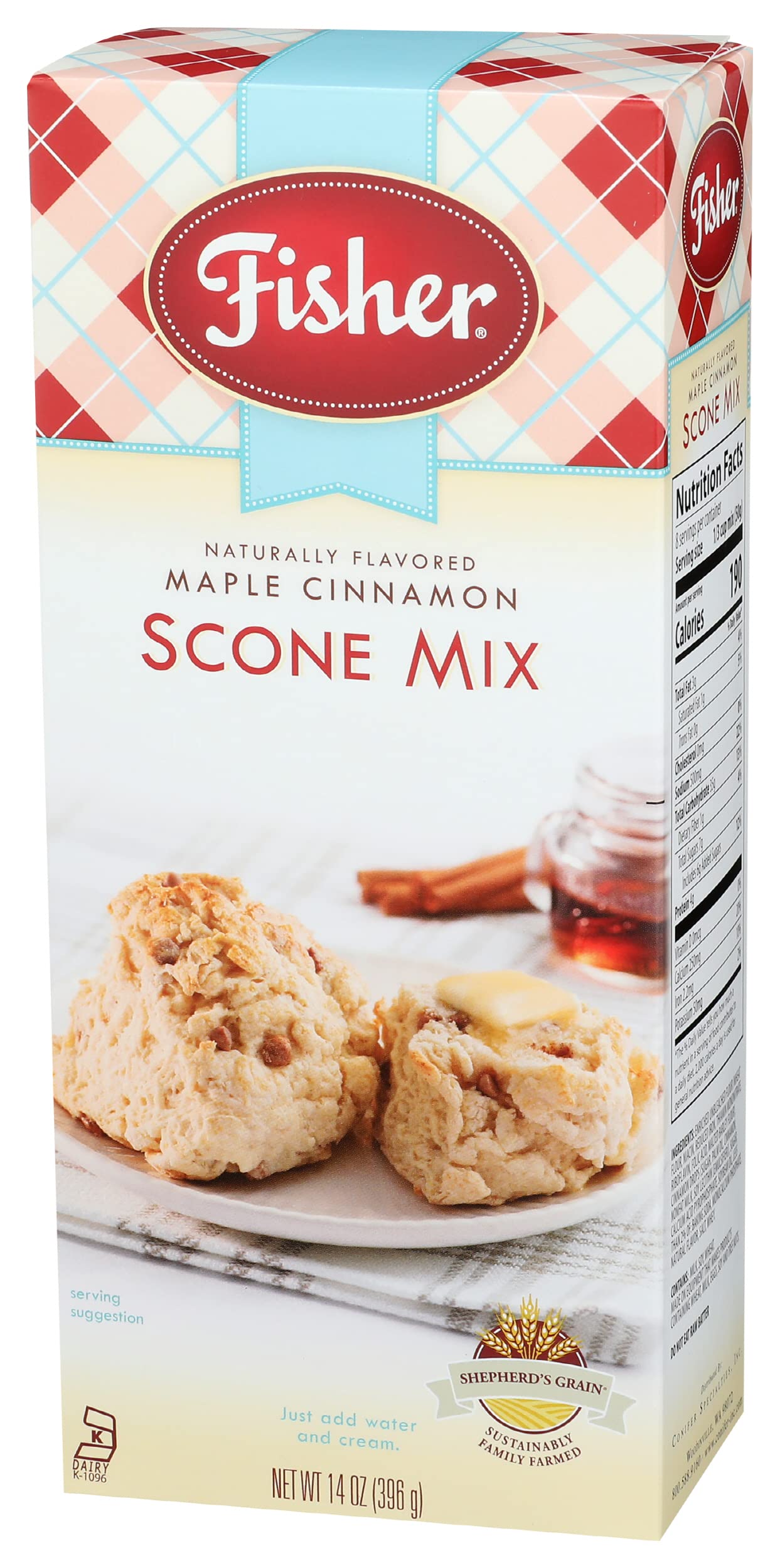 Fisher Scone Mix, Maple Cinnamon, 14 Oz (Pack Of 3)