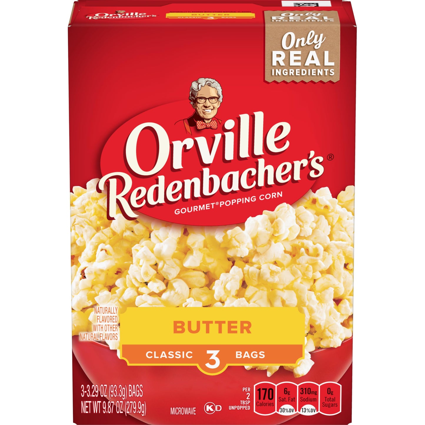 Orville Redenbacher'S Butter Popcorn, 3.29 Oz, 3 Ct