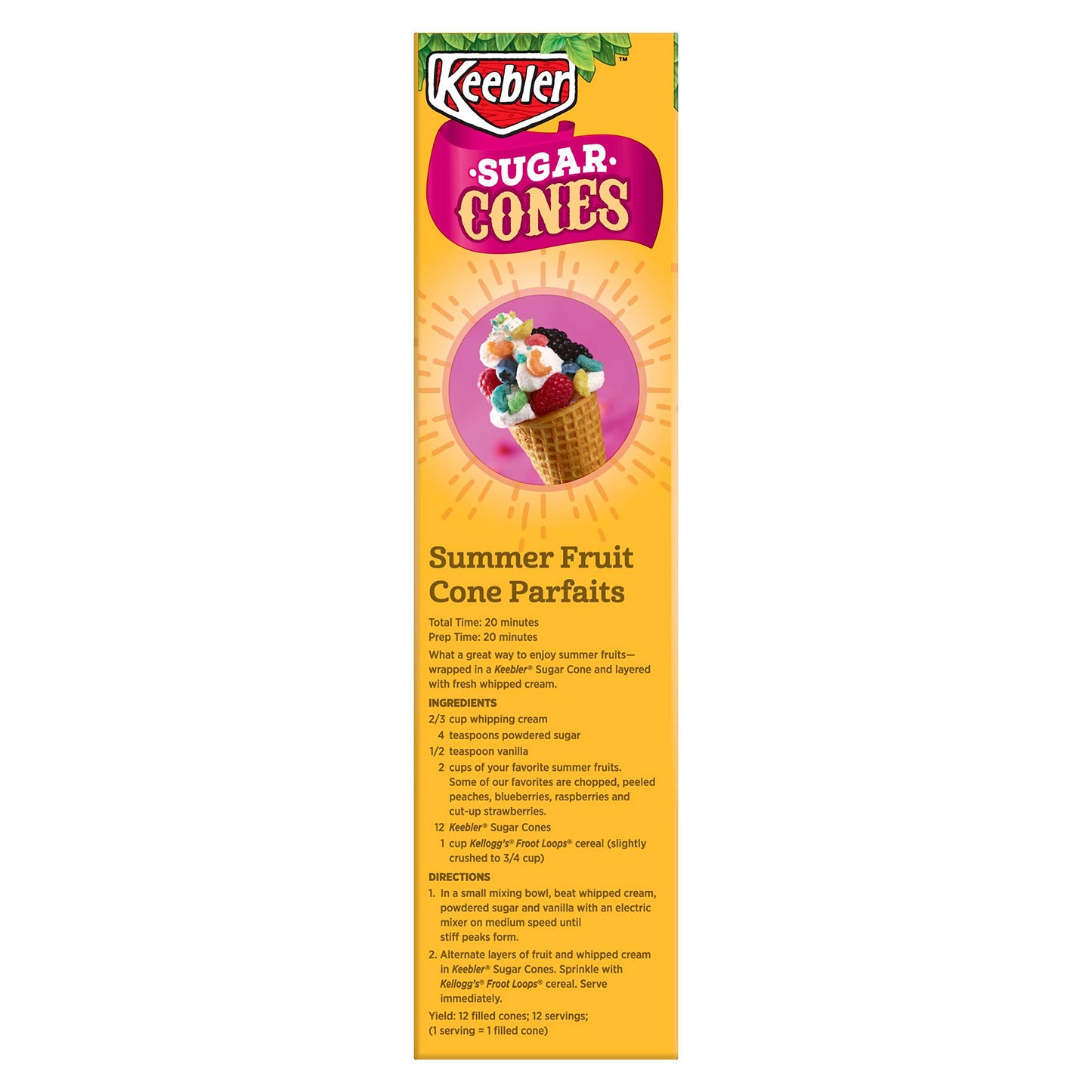Keebler 12-Count SUGAR CONES 4oz (3 Pack)