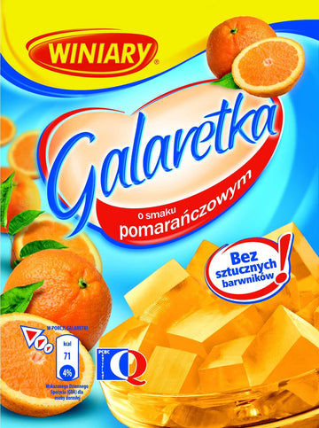 Polish Winiary Orange Soft Jelly - 3 Pack (Galaretka o Smaku Pomaranczowym)