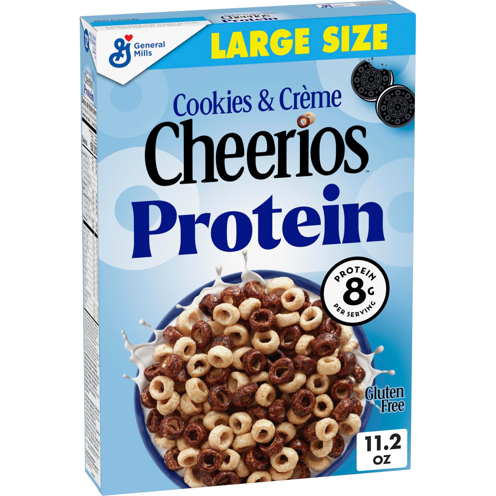 Cheerios Protein Cereal, Cookies and Crme, 8g Protein, Large Size, 11.2 oz