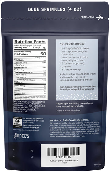Judee'S Blue Sprinkles 4 Oz - Gluten-Free And Nut-Free - Brighten Up Your Baked Goods - Great For Cookie And Cake Decoration - U