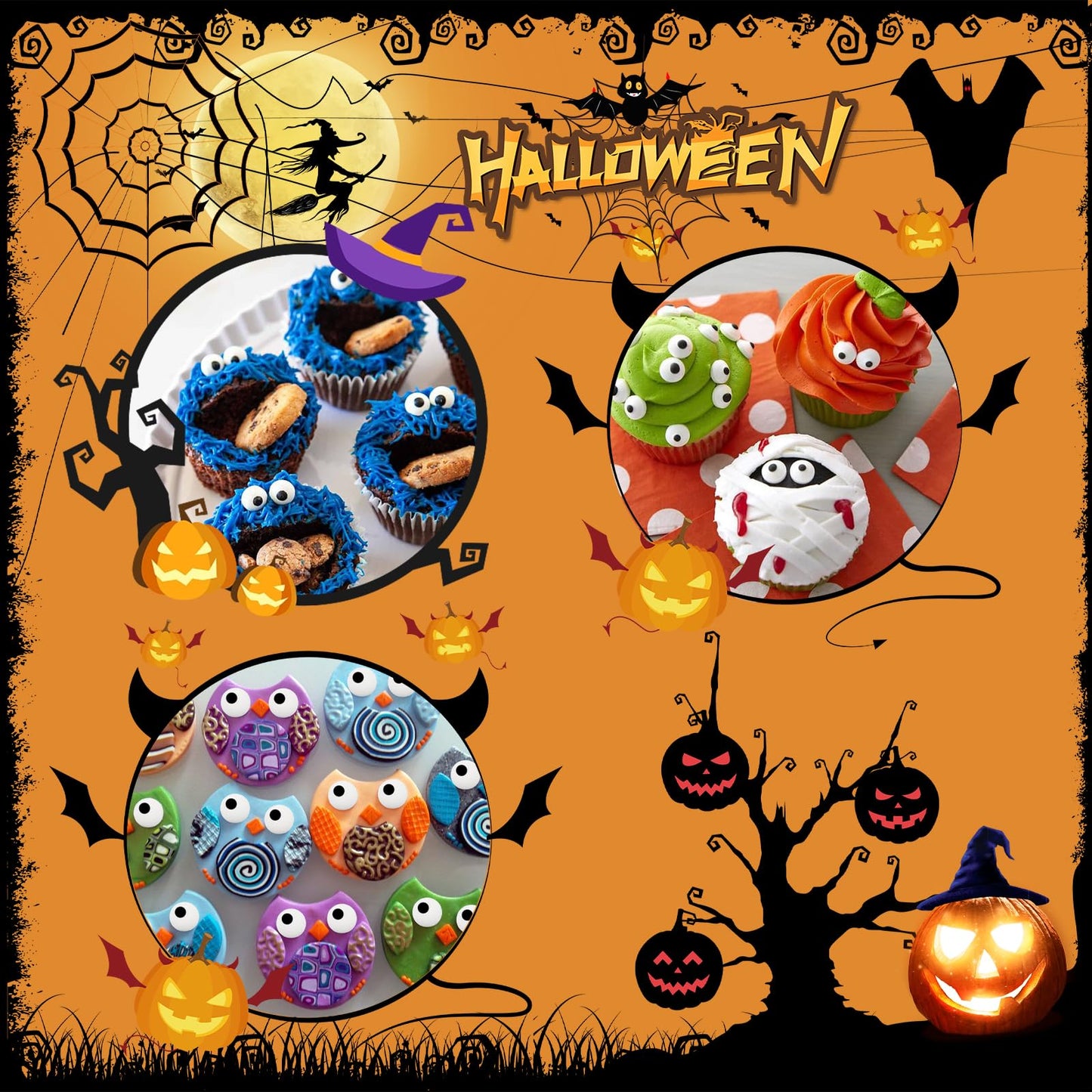 LEBERY Candy Eyeballs Cake Toppers, Edible Sprinkles for Halloween & Christmas Baking - 3 oz, White