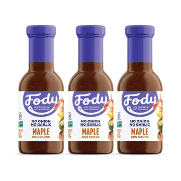 Fody Foods Maple BBQ Sauce, Low Fodmap Certified, Sensitive Recipe, Gut & IBS Friendly, 9.6oz, Pack of 3