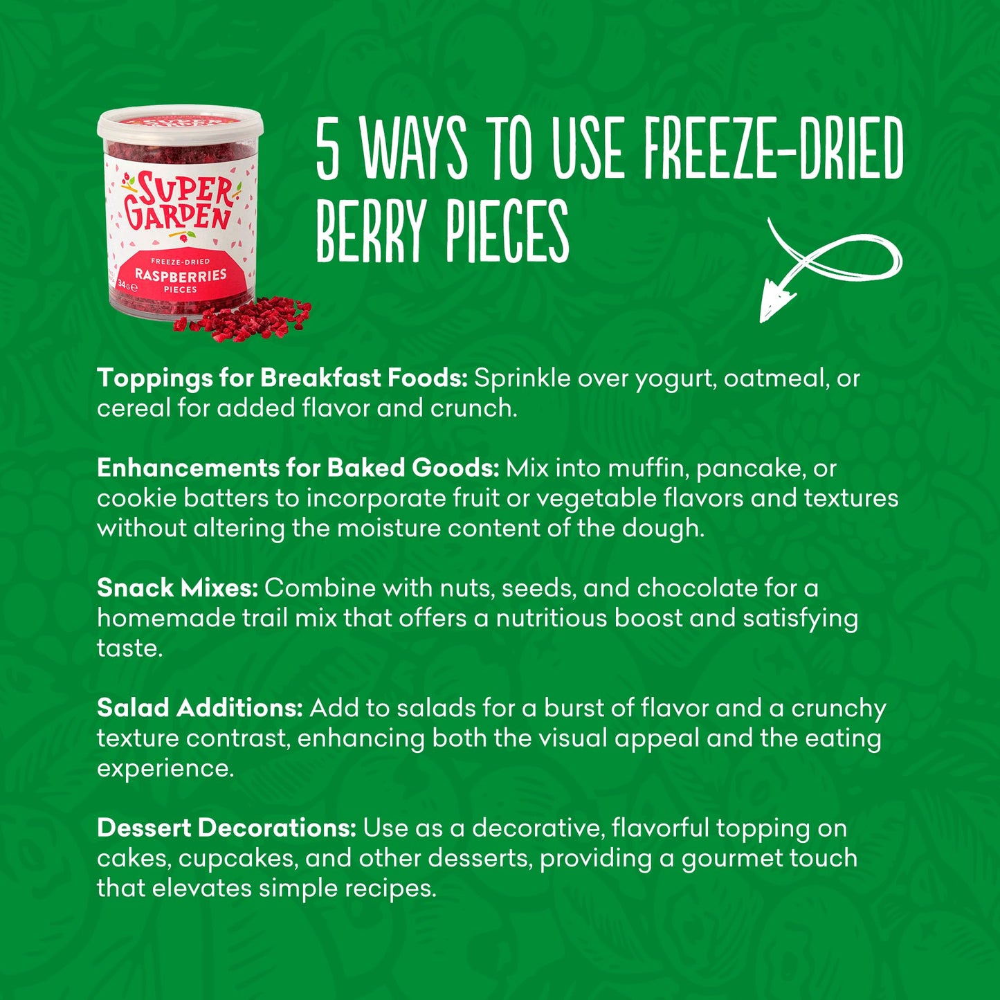 Freeze Dried Raspberry Pieces - Freeze Dried Raspberries - Raspberries Baking Chips - Freeze Dried Fruit - Dried Raspberries No