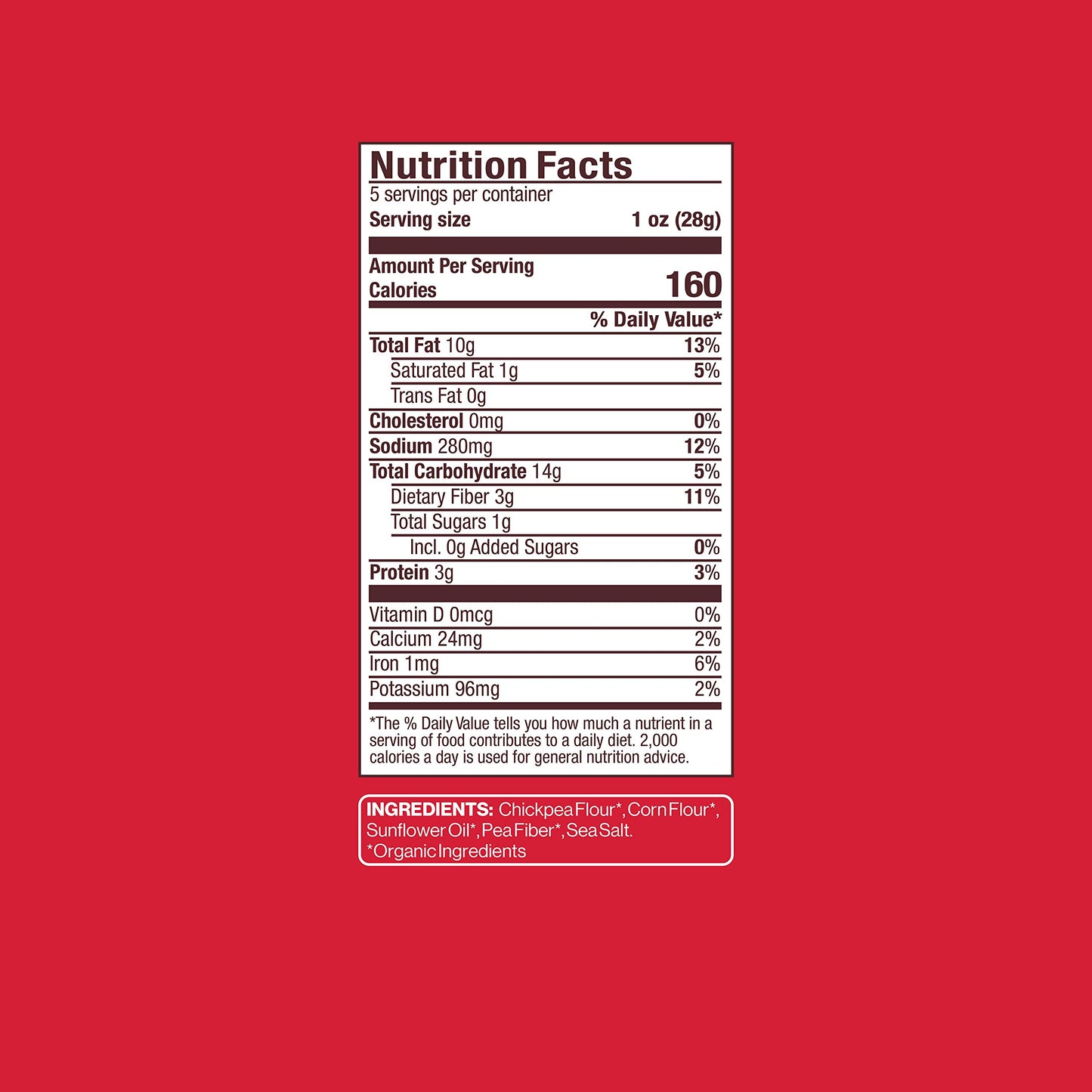 New Hippeas Organic Chickpea Tortilla Chips + Straight Up Sea Salt | 5 Ounce, 6 Count | Vegan, Gluten-Free, Crunchy, Protein Chi