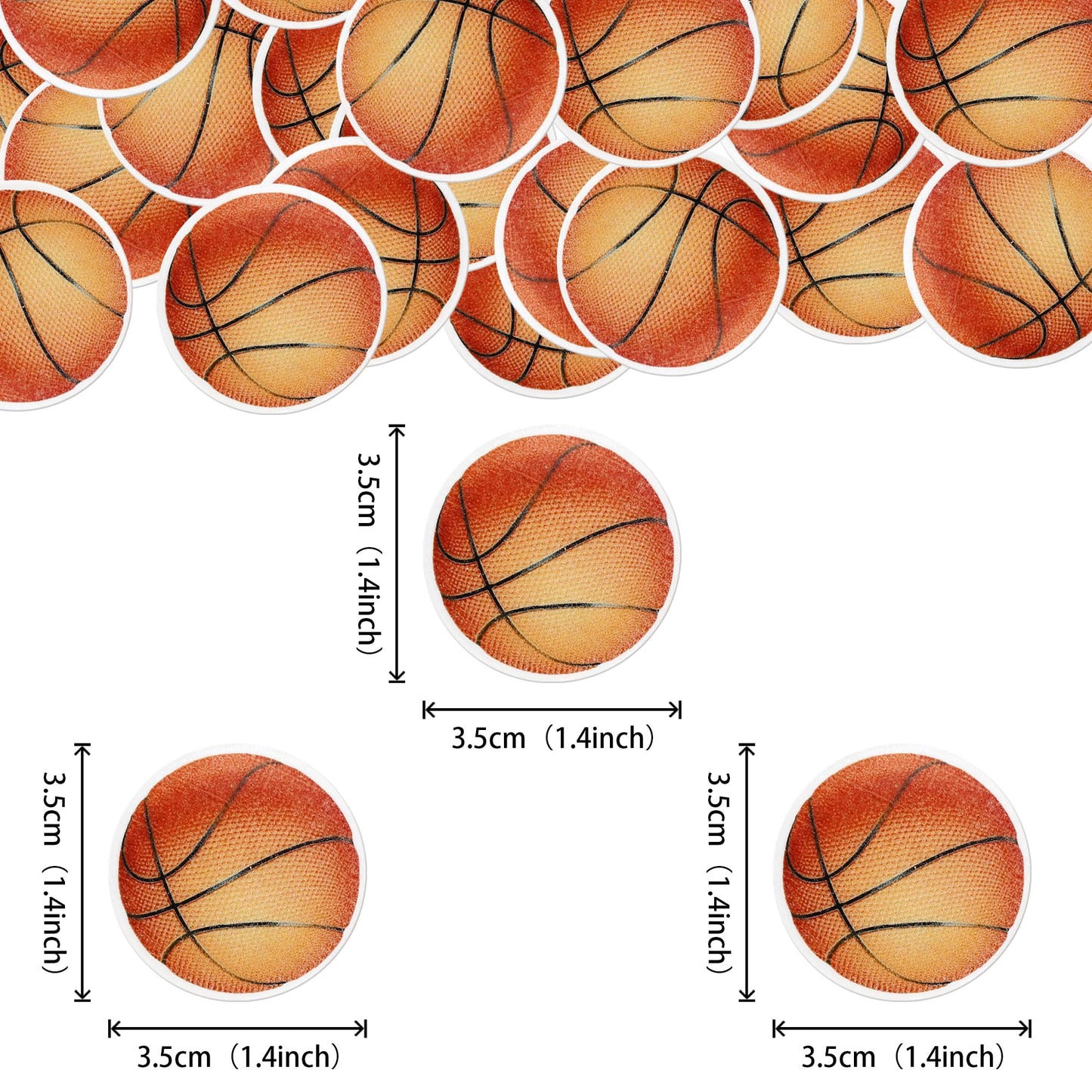 48 Pcs Edible Sports Balls Cake Picks Toppers For Basketball Theme Baby Shower Kids Birthday Party Cupcake Decoration Supplies
