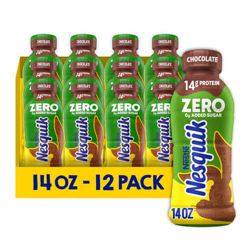NESTLE NESQUIK Ready To Drink Zero Sugar Aseptic Milk Chocolate 12x14floz