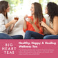 Big Heart Tea Co. Herbal Tea - Blushing Pink Hibiscus, Organic, Adaptogenic Tulsi & Lemongrass, 50 Tea Bags