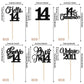 Rssta i Cupcake Toppers 24 Pack Glitter Black for 14th Birthday Wedding Anniversary Party Decorations