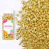 Gold Sprinkles for Cake Decorating, Metallic Sprinkles for Baking Cupcake Toppers Cookie Decorations, Gold Pearls Rods Sugar for