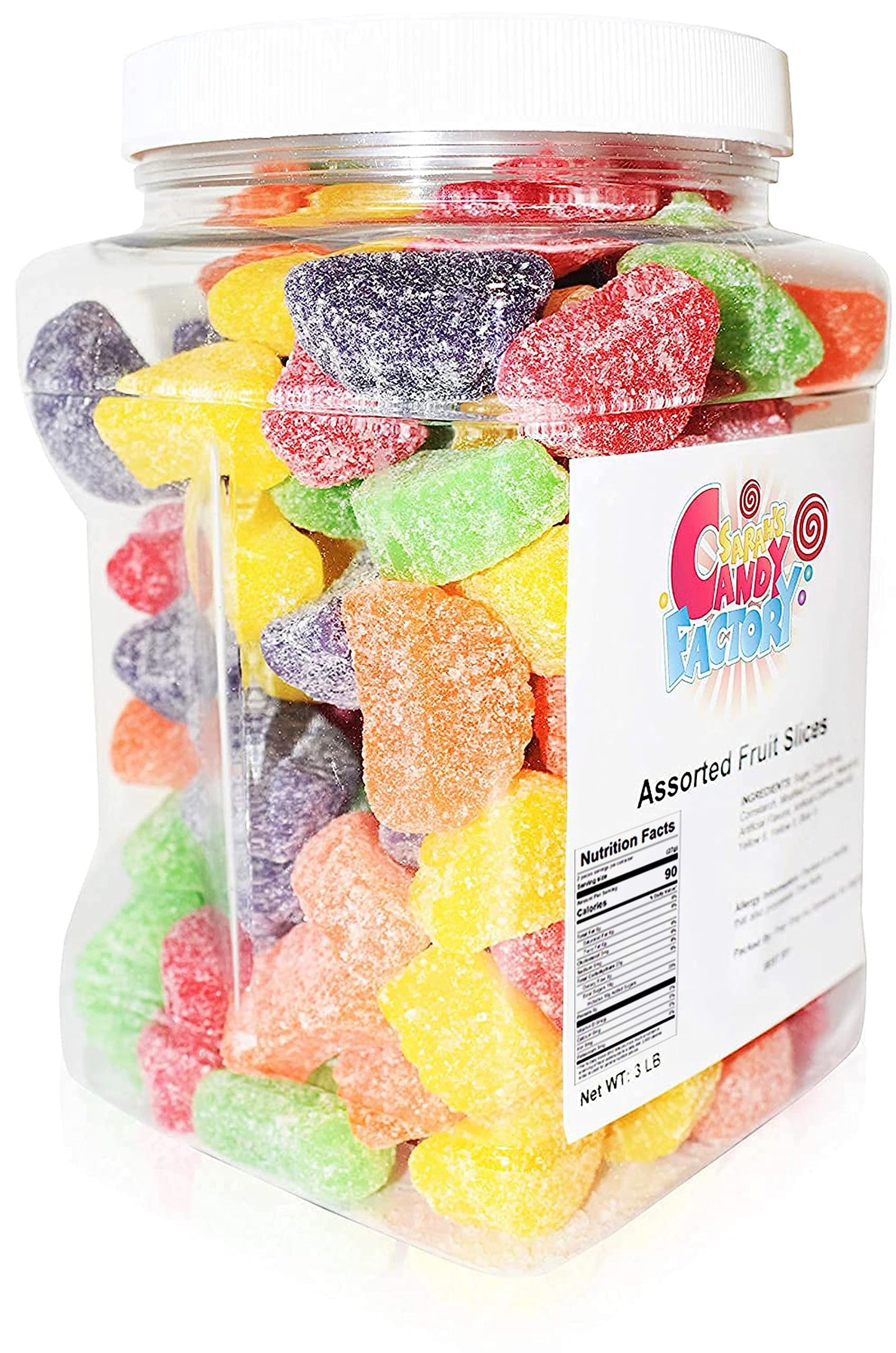 Sarah s Candy Factory Assorted Fruit Slice (3 Lbs in Jar)