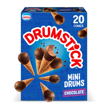 Drumstick Chocolate Mini Drums Sundae Cones, 16.9 Fl Oz (Frozen)