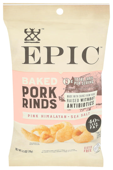 EPIC PROVISIONS Oven Baked Himalayan Sea Salt Pork Rinds, 2.5 OZ
