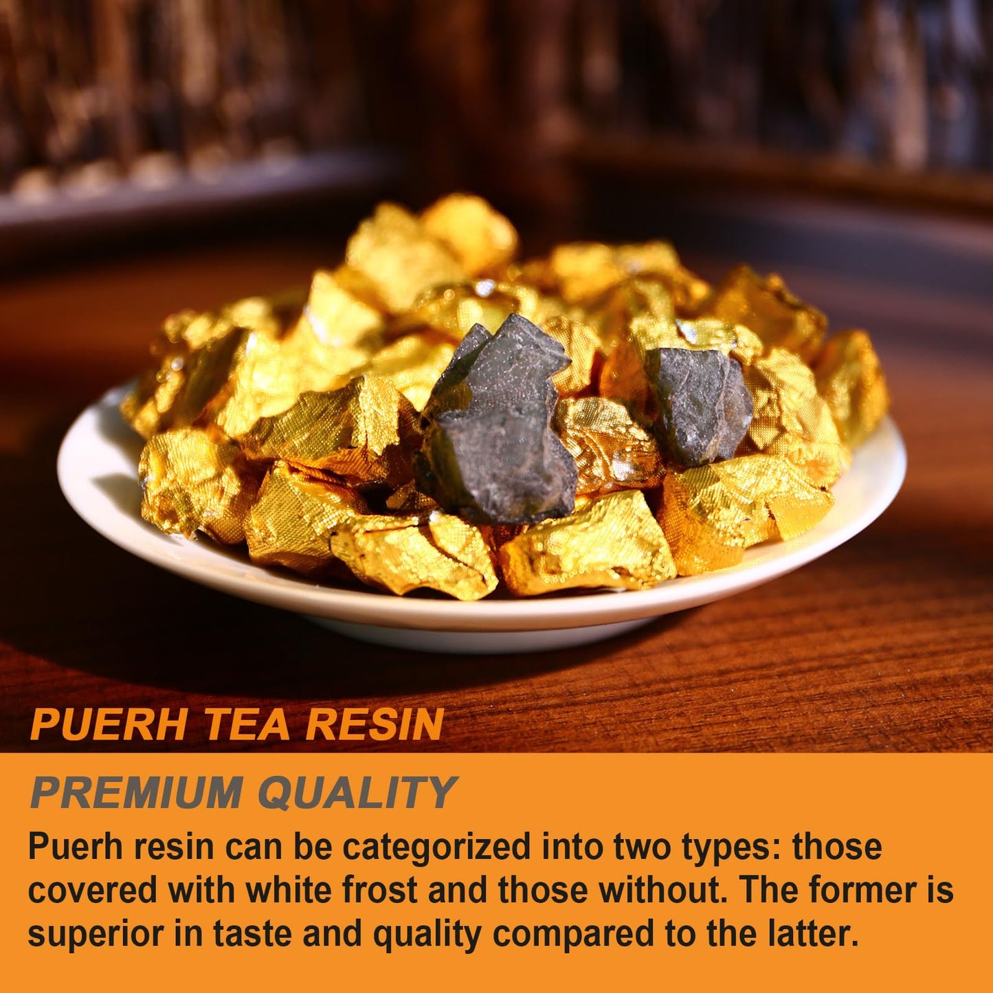 FullChea Pu-erh Tea Resin - 2009 Aged Yunnan Ripe Tea - Medium Caffeine - 3.53oz / 100g