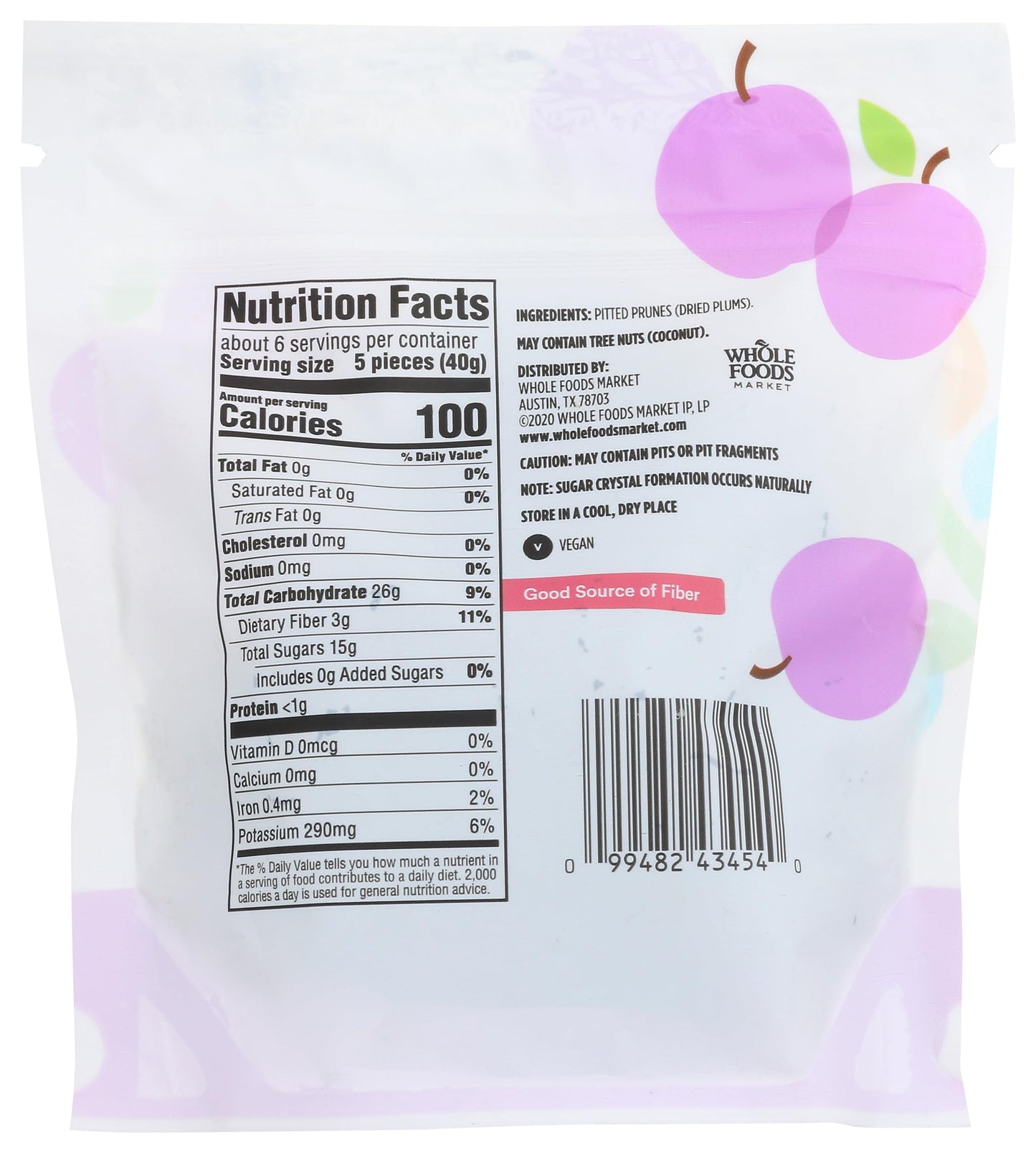 365 by Whole Foods Market Pitted Prunes, Natural Color, 8 Ounce Pack