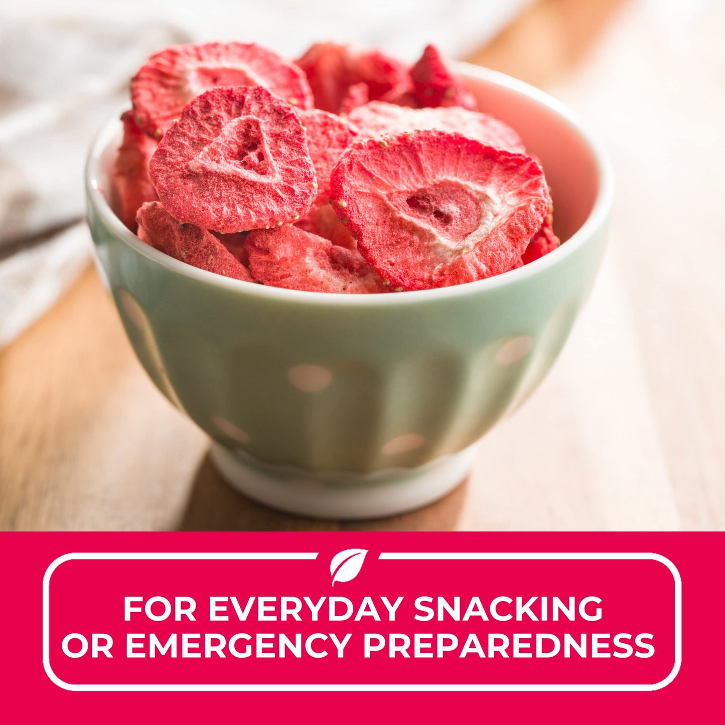 Nutristore Freeze Dried Strawberries | 100% Natural, Healthy Fruit Snacks Bulk | Premium Quality & Crispy Fresh Taste | Emergenc