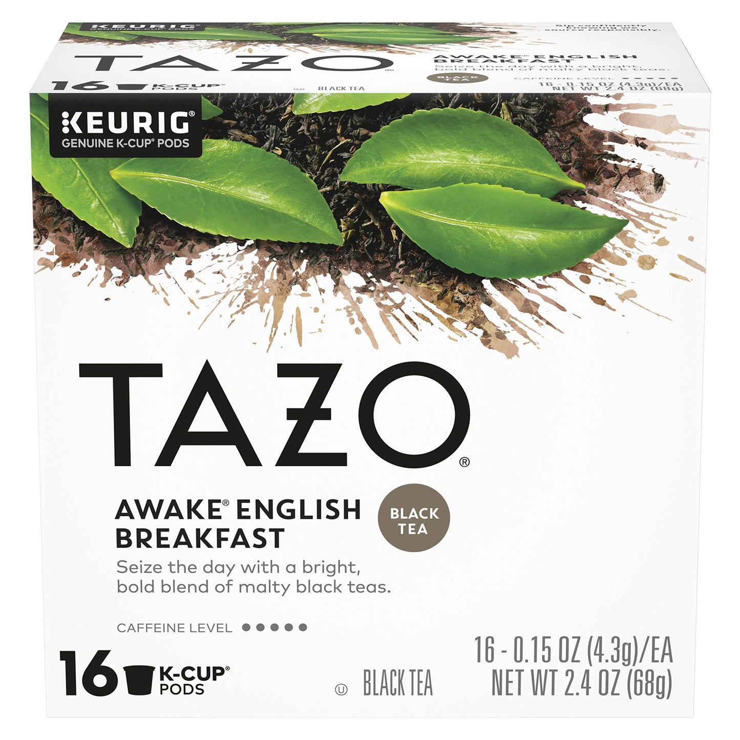 TAZO Awake English Breakfast Black Tea Pods, High Caffeine, 16 Count, Model 10794522001559