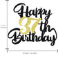 Klionjor 37Th Happy Birthday Cake Topper - Happy Birthday Decoration For 37Th Birthday Party - Gift Plugin (37)