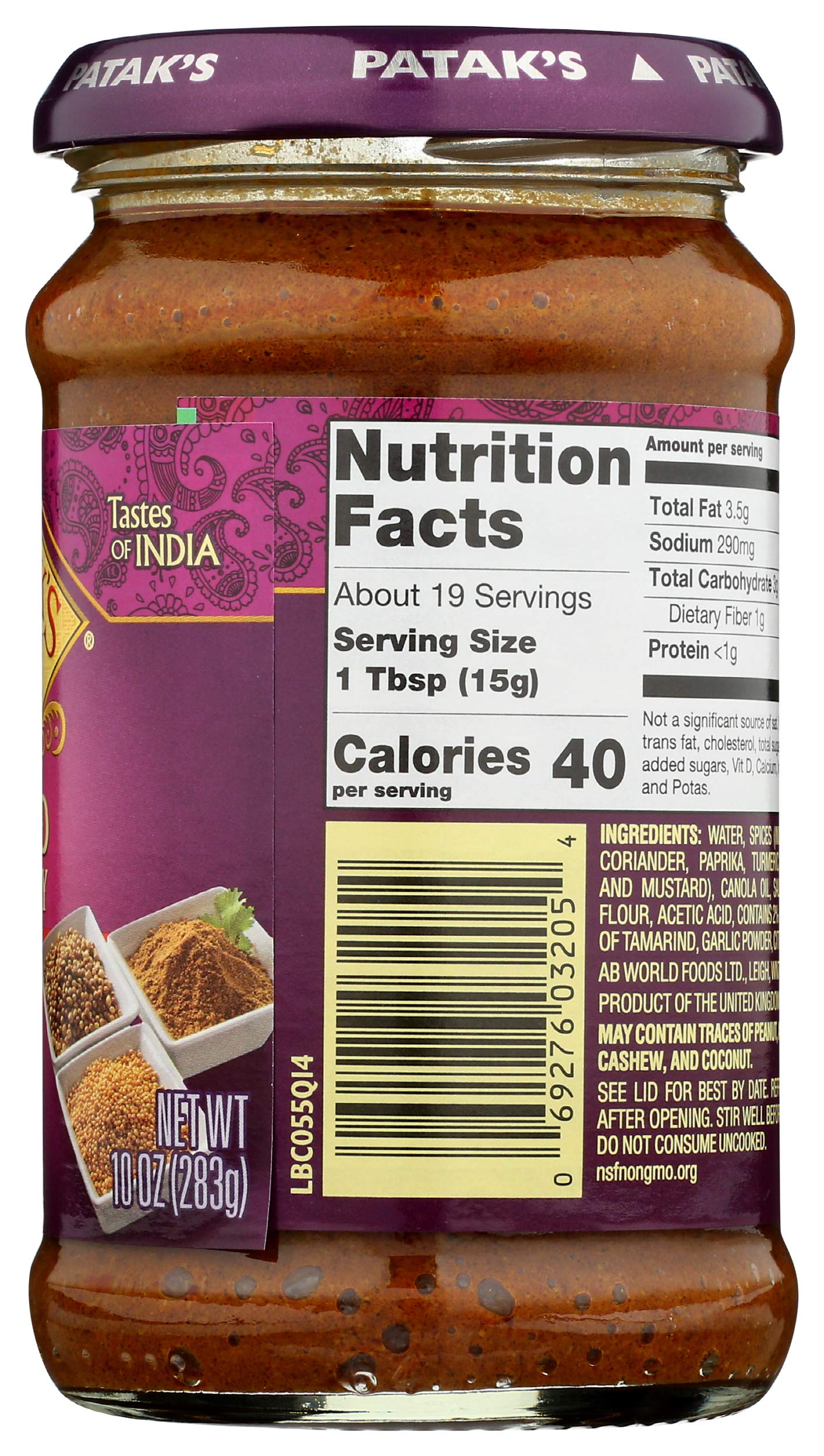 Patak Mild Curry Paste, 10-Ounce Bottle (Pack of 4)