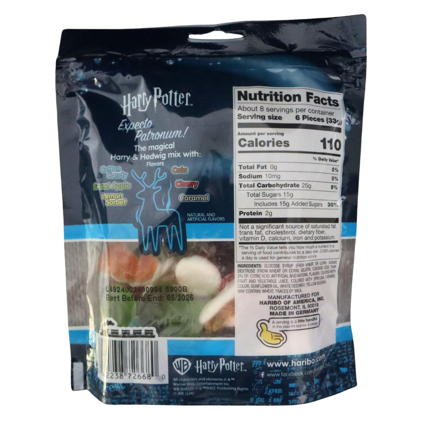 Haribo Harry Potter Gummies - Pack of 2 Bags (9 oz Each) - Halloween Gummy Candy with Magical Shapes - Fruity Chewy Candy for Tr