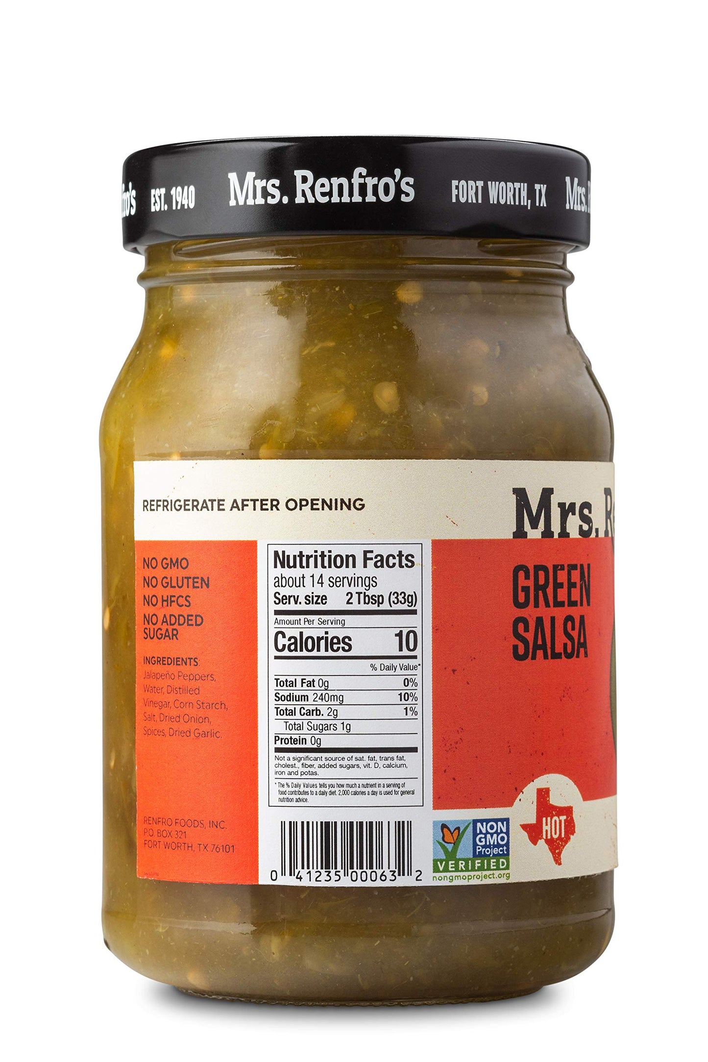 Mrs. Renfros Green Salsa - Gluten Free (16-Oz. Jars, 4-Pack)