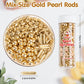 Sugarzy Edible Pearl Sprinkles, Gold Pearl Star Rods, 130g Baking Decorations for Cakes, Cupcakes, Cookies, and Ice Cream