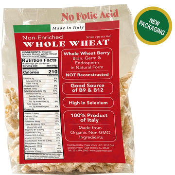 Papa Vince Non Enriched Pasta - good whole wheat busiate pasta, made in Italy from ancient grains cultivated in Sicily, Italy. S
