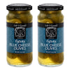 Sable & Rosenfeld Stuffed Green Olives with Blue Cheese, 5 oz (Pack of 2) - Ideal for Cocktails and Bloody Marys