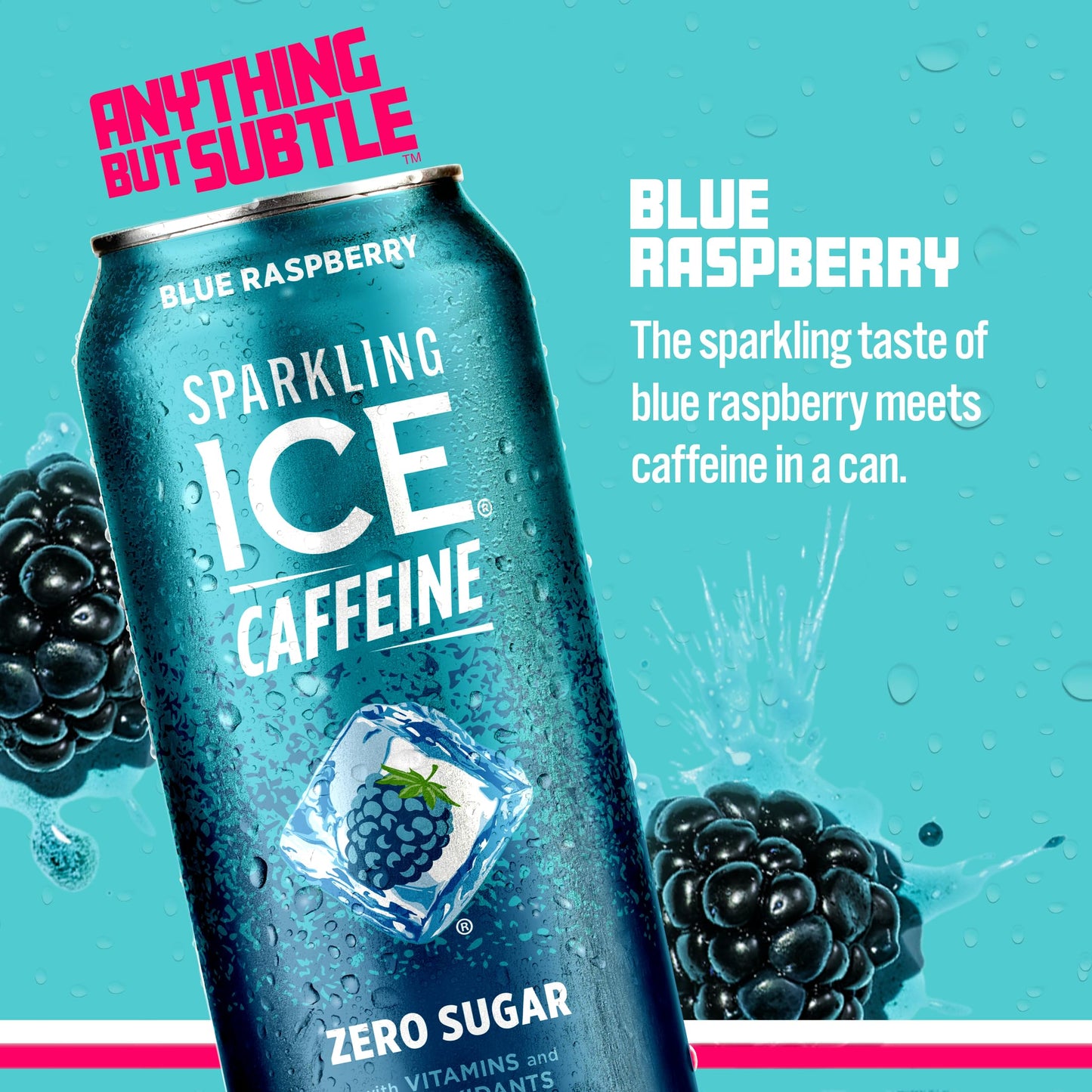 Sparkling ICE Blue Raspberry Sparkling Water, Zero Sugar, 16 Fl Oz (Pack of 12), with Antioxidants and Vitamins