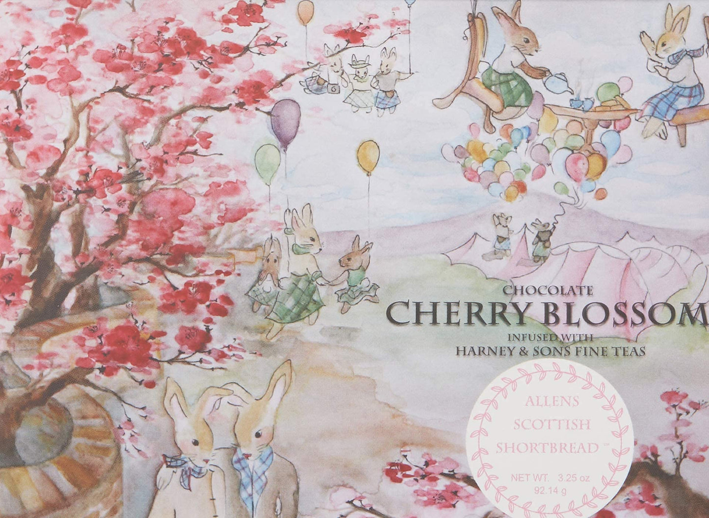 Allens Scottish Shortbread | Cherry Blossom & Chocolate Chip Flavor- 3.25 oz 4 Pack