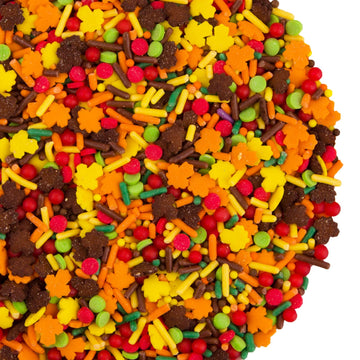 Sentovac Thanksgiving Autumn Sprinkles Edible Maple Leaves Fall Confetti Sprinkles for Cake Decorating Cookie Cupcake Topper Bak