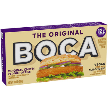 BOCA Original Chikn Frozen Vegan Patties (4 Count)