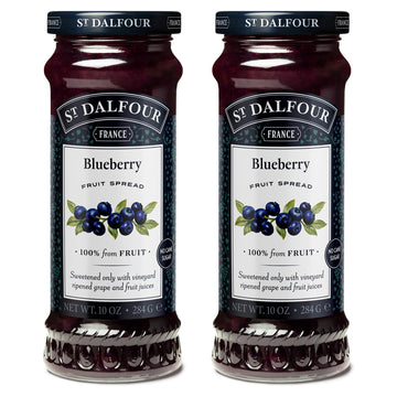 St. Dalfour Blueberry Fruit Spread - 10Oz - 100% From Fruit, No Artificial Ingredients, Non Gmo, No Cane Sugars, All Natural - Pack Of 2