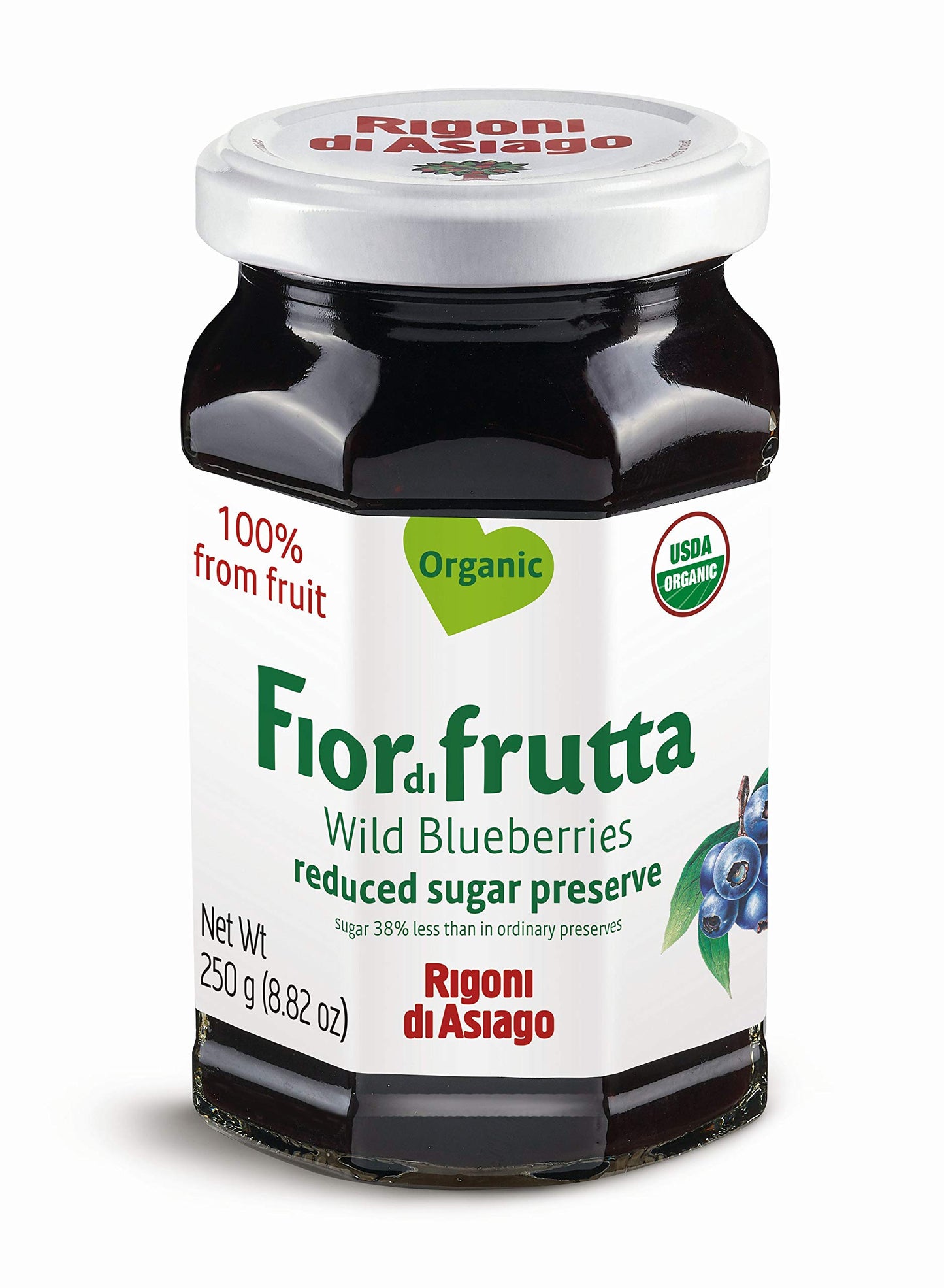 Rigoni Di Asiago Fiordifrutta Organic Fruit Spread, Wild Berries, 8.82 Ounce (Pack Of 6)