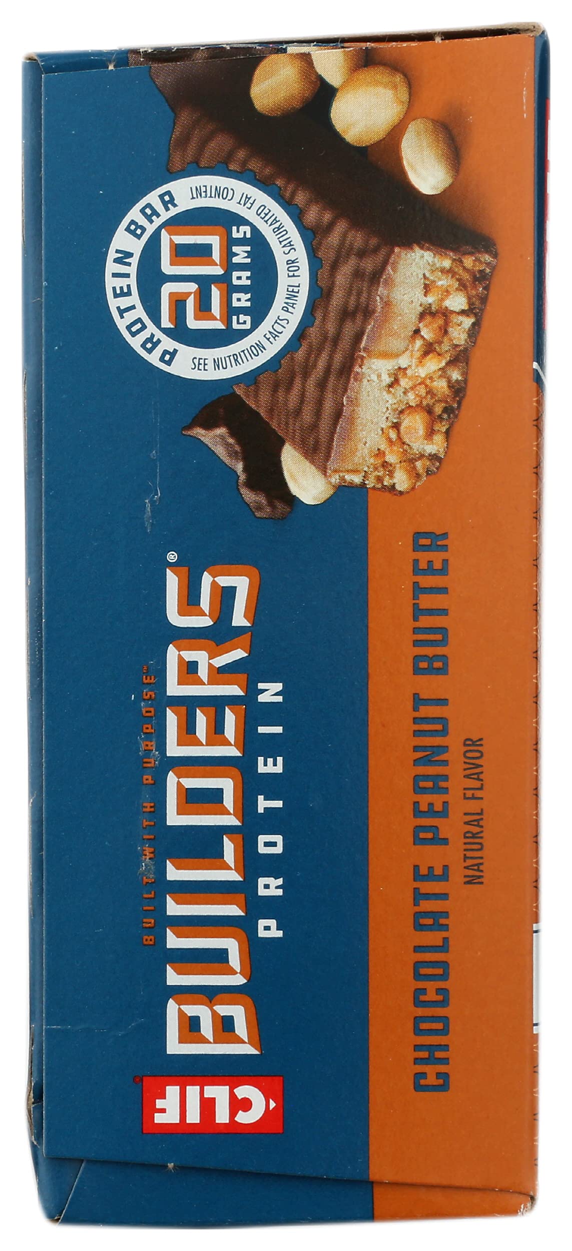 Clif, Builders Chocolate Peanut Butter Bar 6 Count, 2.4 Ounce
