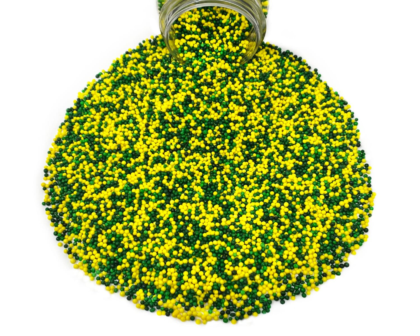 Mystic Sprinkles The Big Game Nonpareil Mix 3.8Oz Bottles (Green & Yellow)