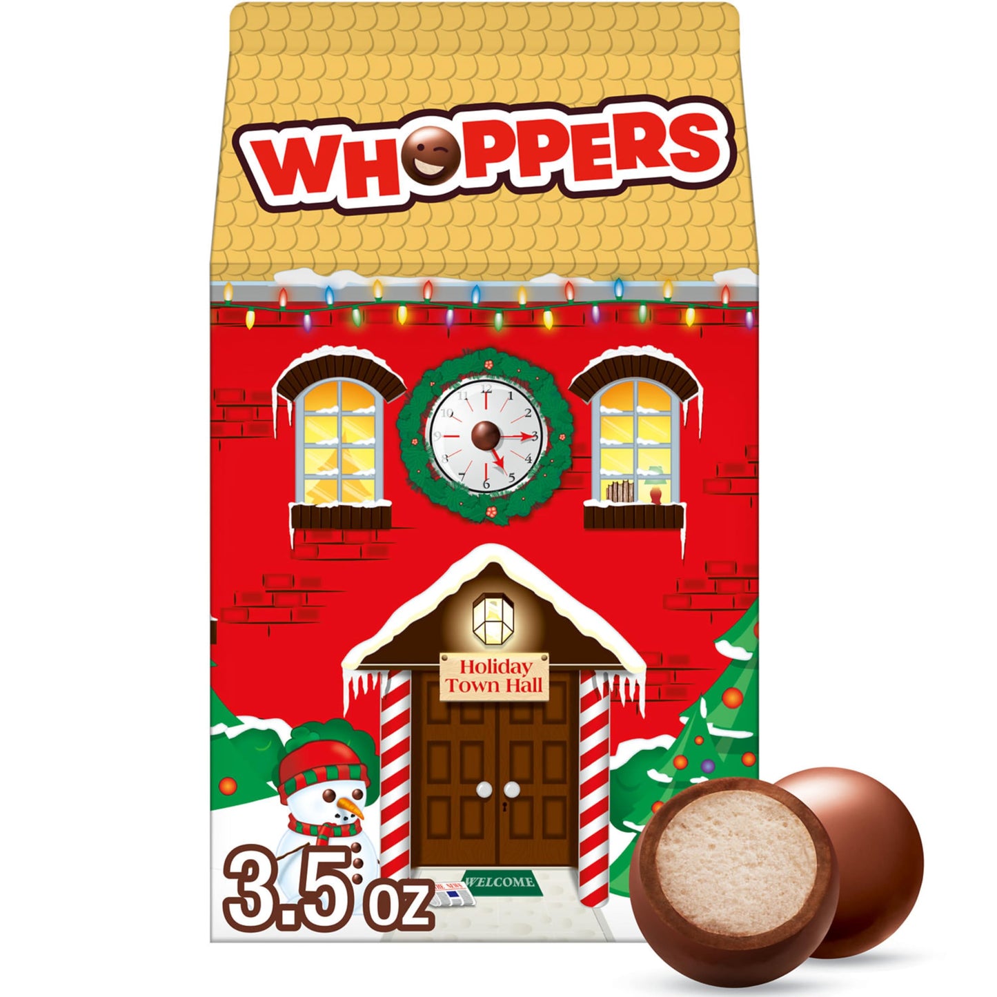 WHOPPERS Malted Milk Balls  Christmas Stocking Stuffer Mini Carton  3.5 oz