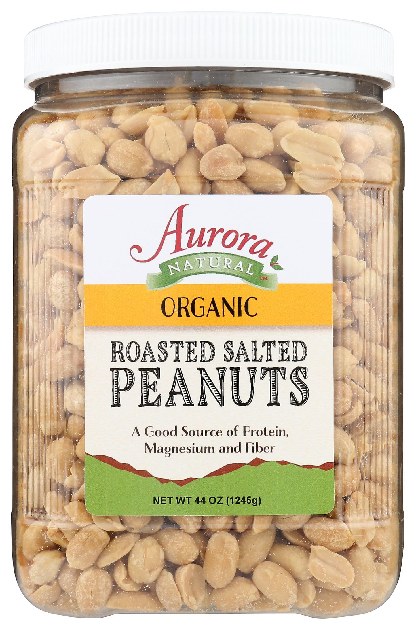 Aurora Products Organic Roasted & Salted Peanuts, 44 Oz