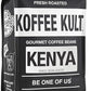 Koffee Kult Limited - Kenya Coffee Beans Whole Medium Roast - 100 Single Origin Direct Trade Arabica Beans - Fresh Artisan Roast
