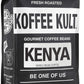 Koffee Kult Limited - Kenya Coffee Beans Whole Medium Roast - 100 Single Origin Direct Trade Arabica Beans - Fresh Artisan Roast