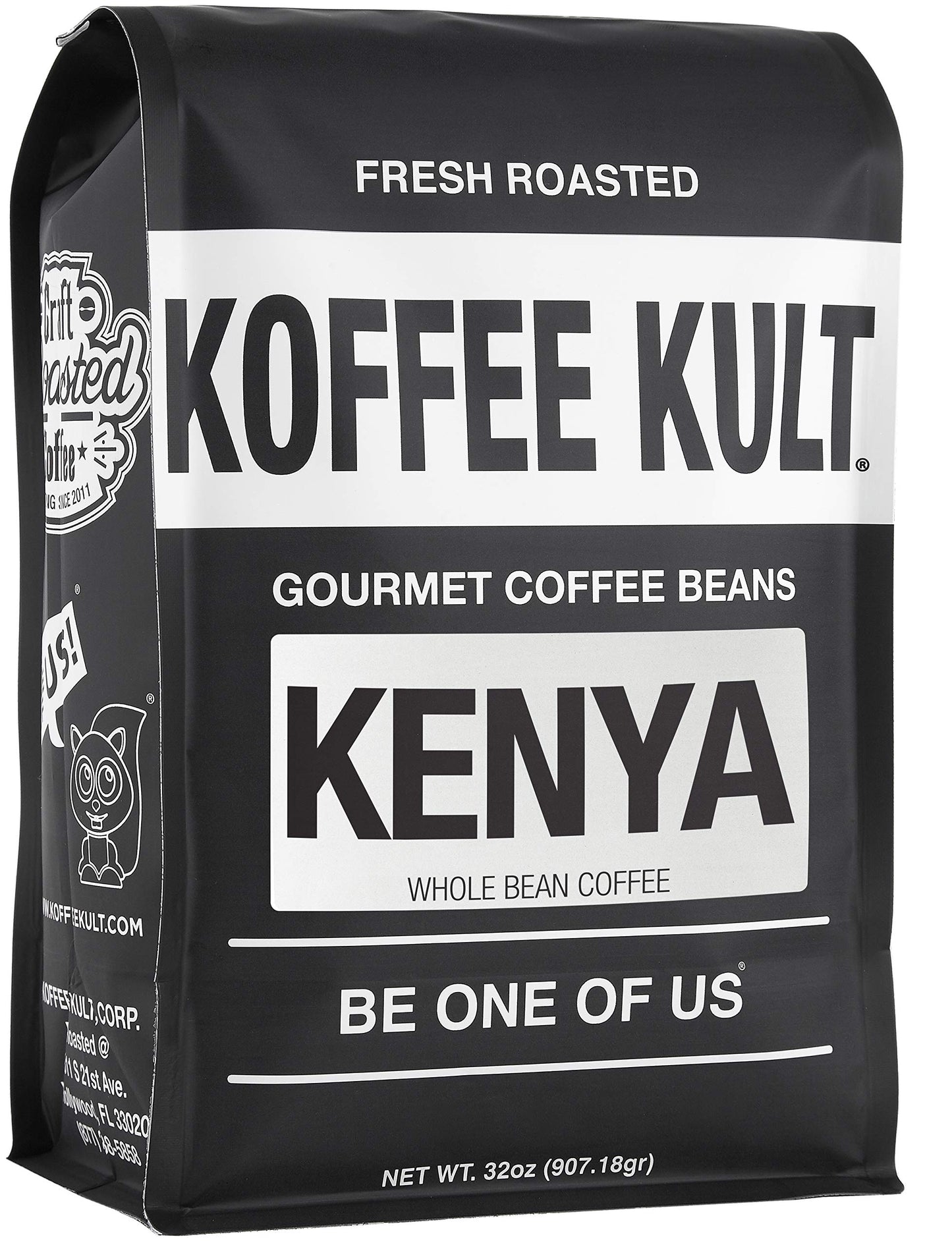 Koffee Kult Limited - Kenya Coffee Beans Whole Medium Roast - 100 Single Origin Direct Trade Arabica Beans - Fresh Artisan Roast