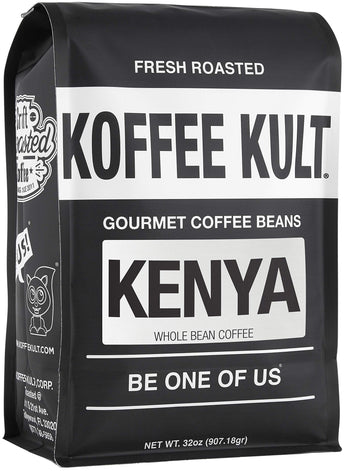 Koffee Kult Limited - Kenya Coffee Beans Whole Medium Roast - 100 Single Origin Direct Trade Arabica Beans - Fresh Artisan Roast